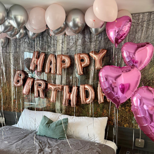 "Blush & Chrome Dream" Room Decor & Premium Surprise Package