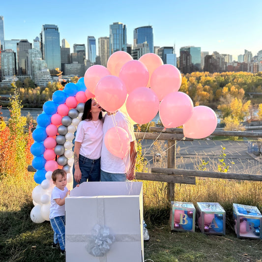 Calgary Gender Reveal Surprise Box & Freestanding Rainbow Package