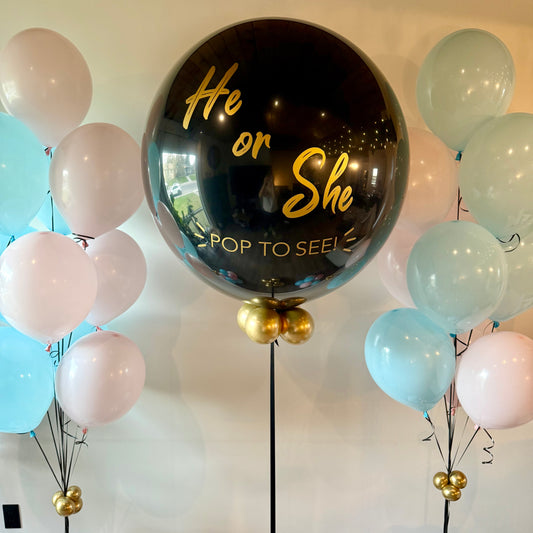 "Pop to See!" Premium Jumbo Gender Reveal Balloon Set
