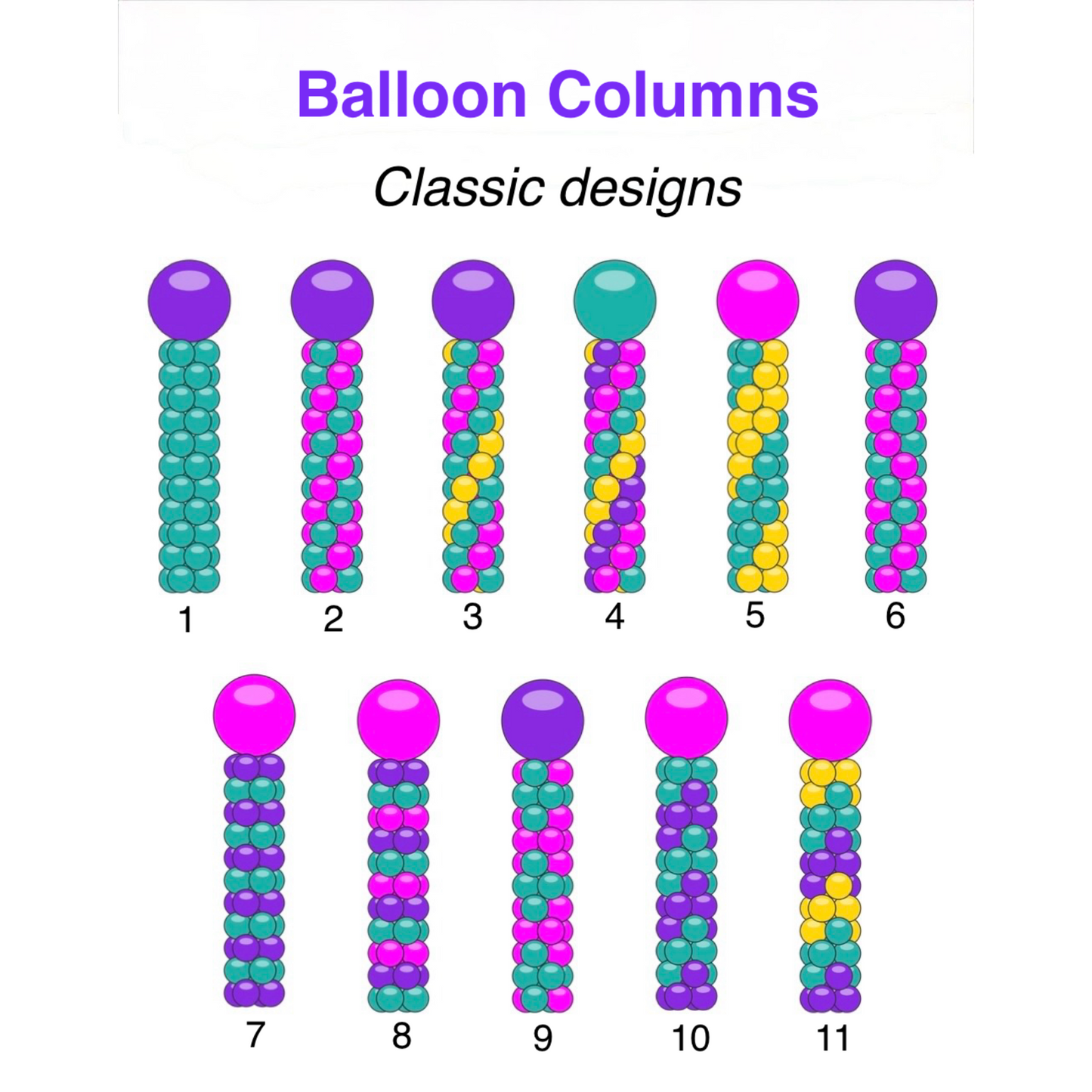 Stripe Balloon Column with Confetti Bobo Topper | Calgary Corporate Decor