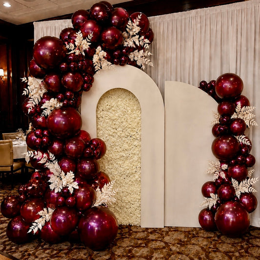 Half-Arch Wooded Backdrop (Rental)