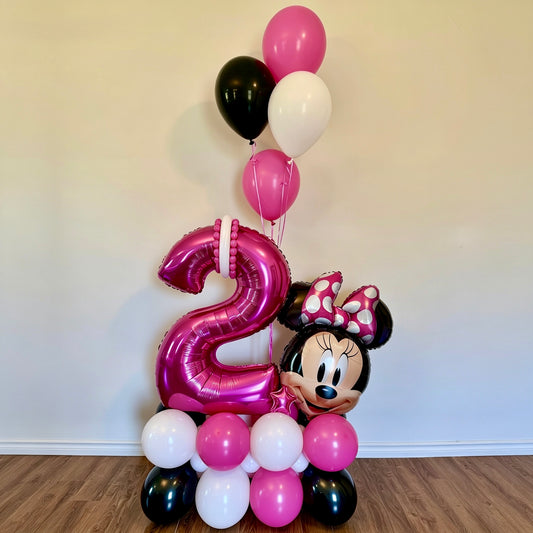Minnie Mouse Inspired Balloon Marquee & Number Stack | Calgary Party Balloons