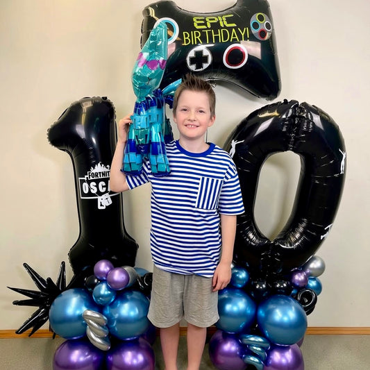 Battle Royale Gamer Double Digit Balloon Marquee | Calgary Birthday Decor