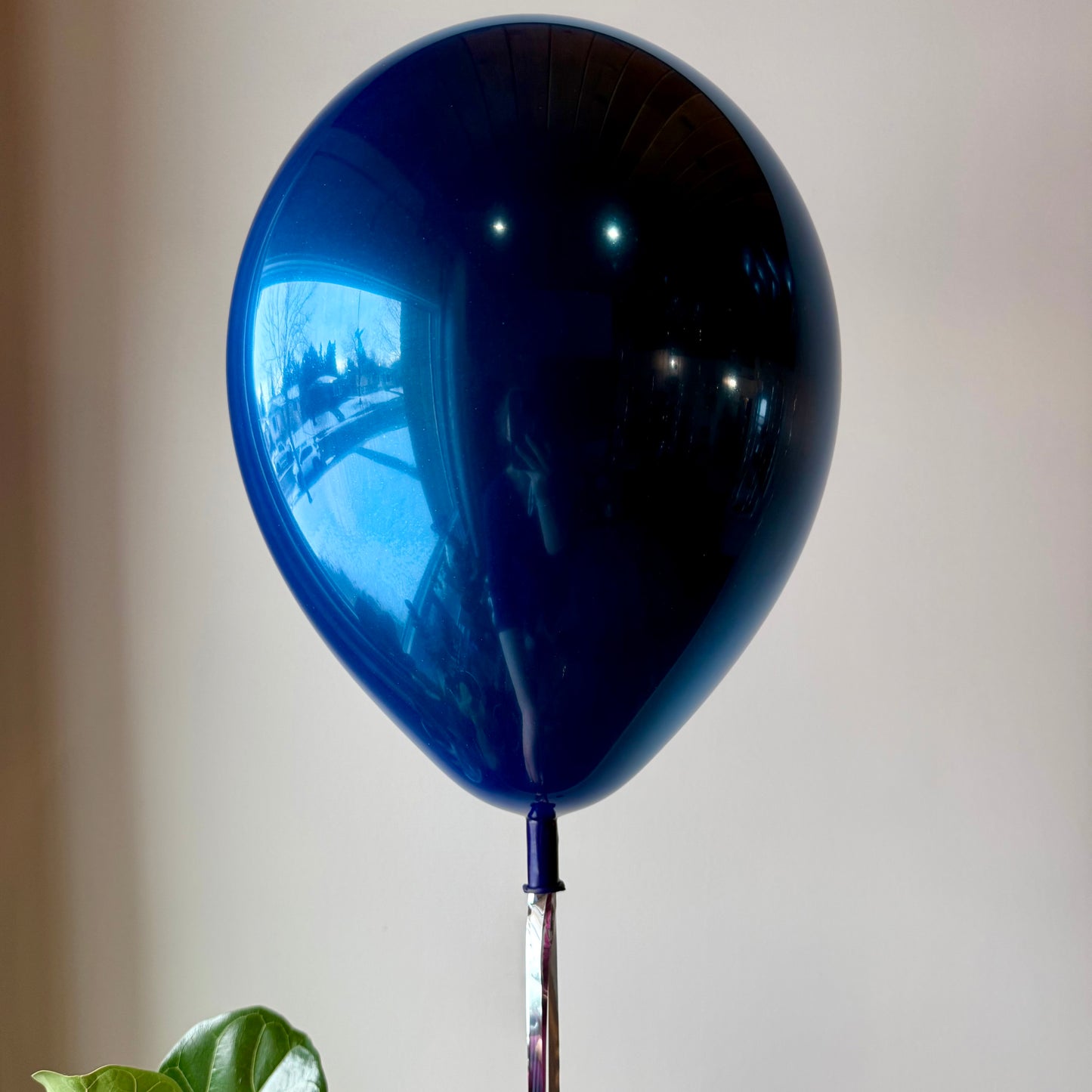 "Midnight Glass & Silver" Custom Helium Ceiling Set with Jumbo Bobo