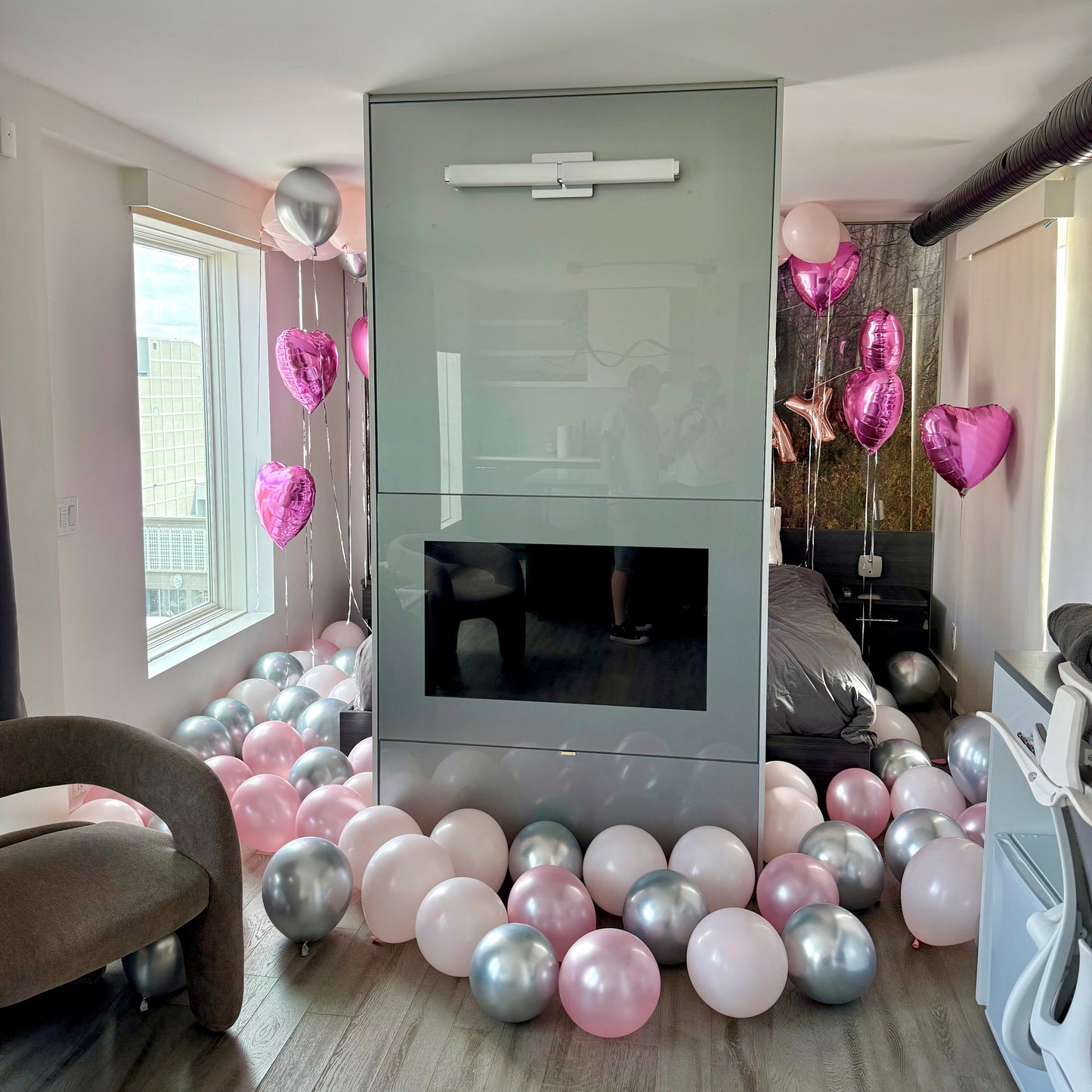 "Blush & Chrome Dream" Room Decor & Premium Surprise Package