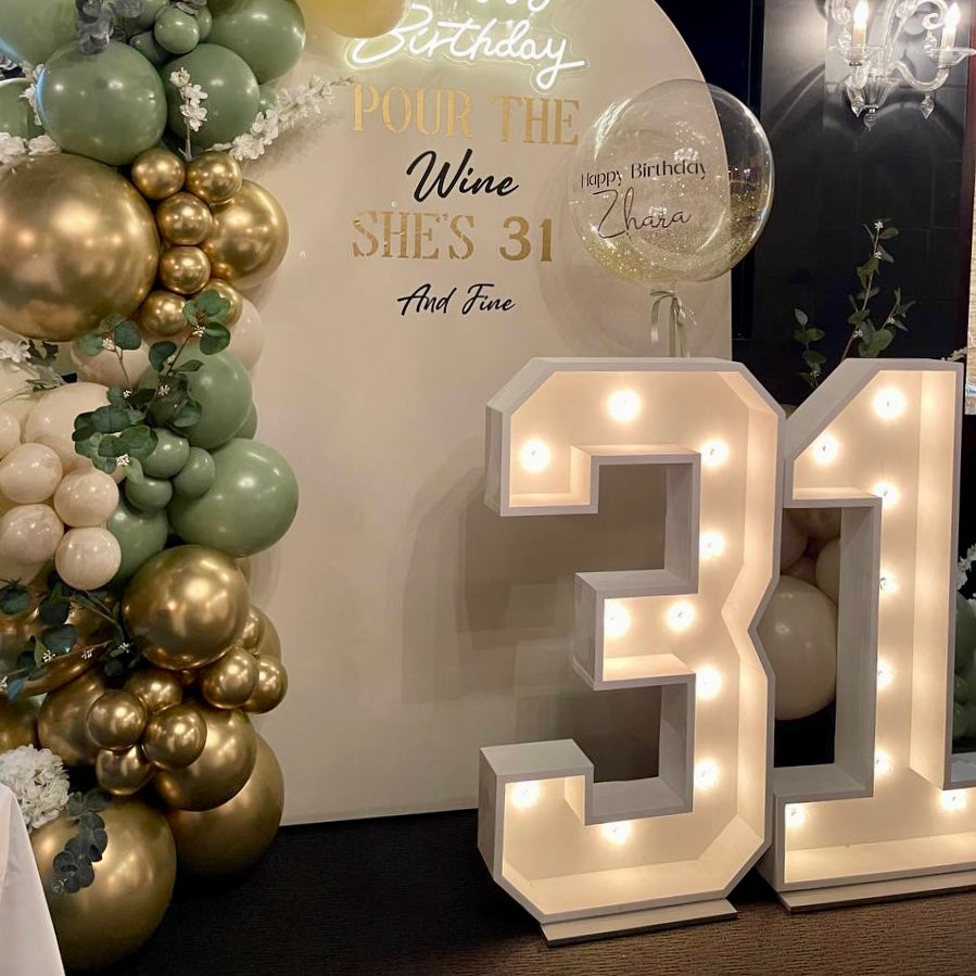 4ft Premium Marquee Light-Up Numbers (0-9)