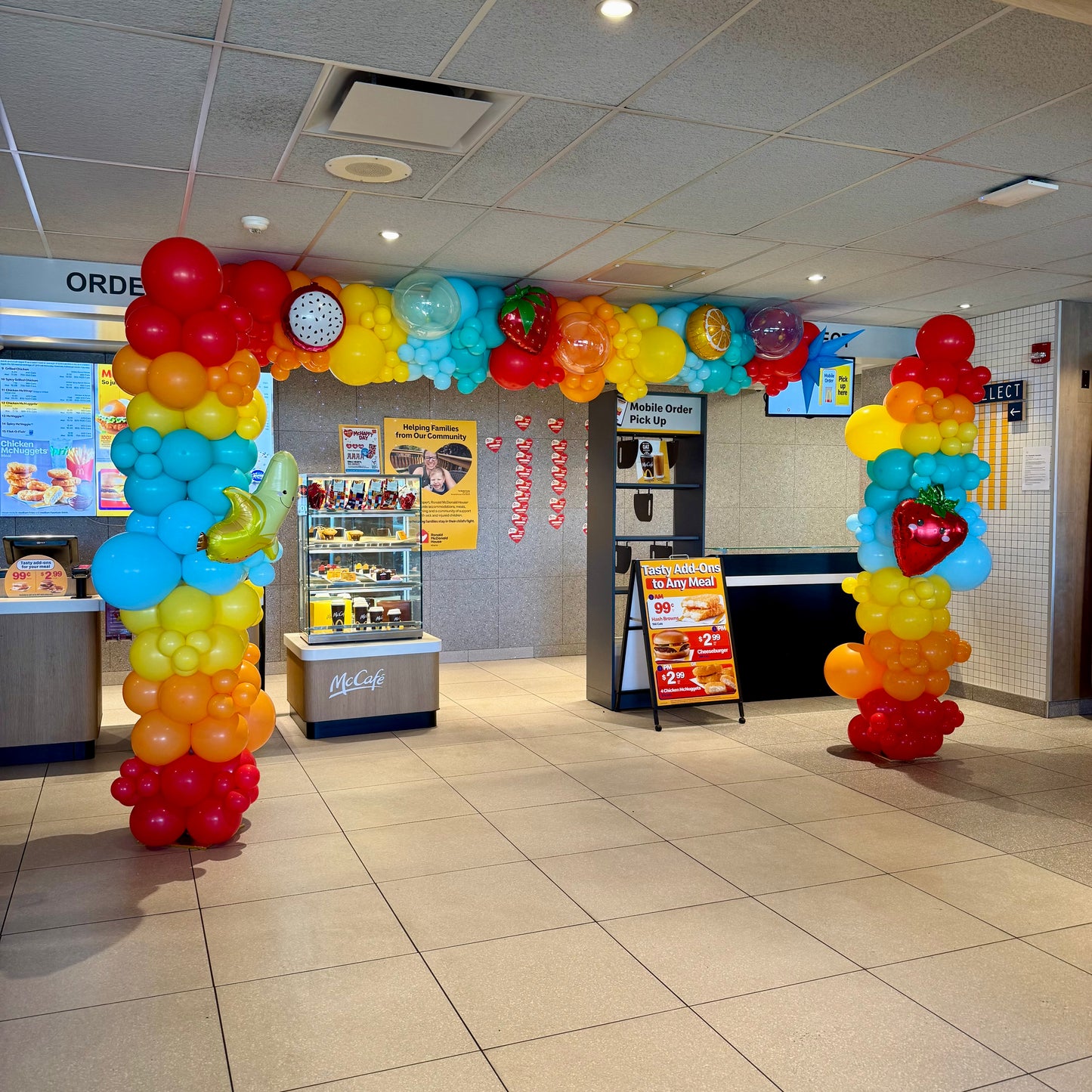 Custom 8ft Organic Balloon Pillar & Corporate Entrance Decor