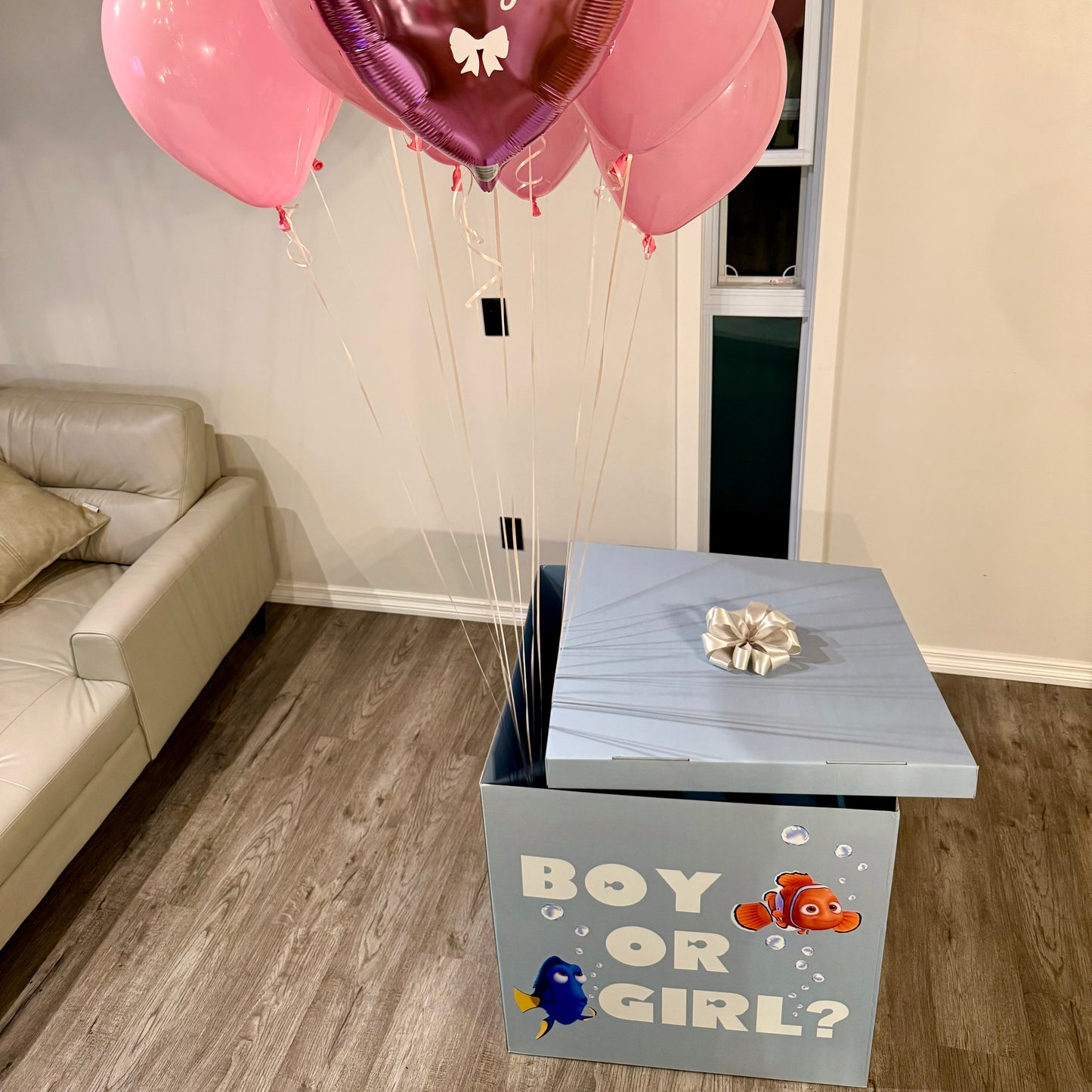 Custom "Under the Sea" Gender Reveal Balloon Box | Ocean Themed Reveal