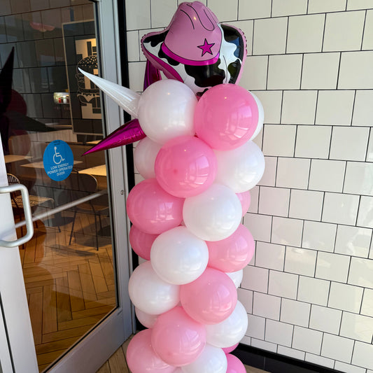 Pink Cowgirl Balloon Column | Bachelorette & Stampede Party Decor