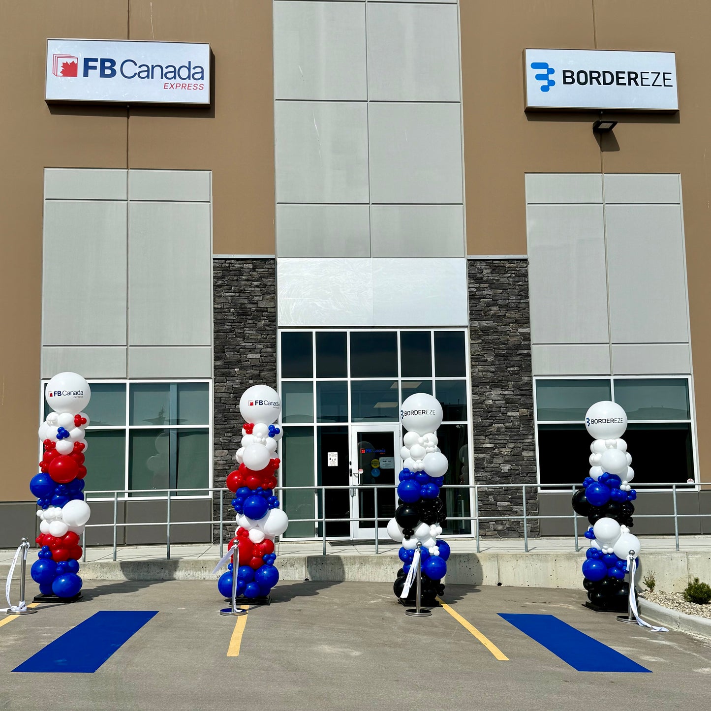 Oversized Organic Balloon Pillar with Custom Logo | Calgary Corporate Event Decor