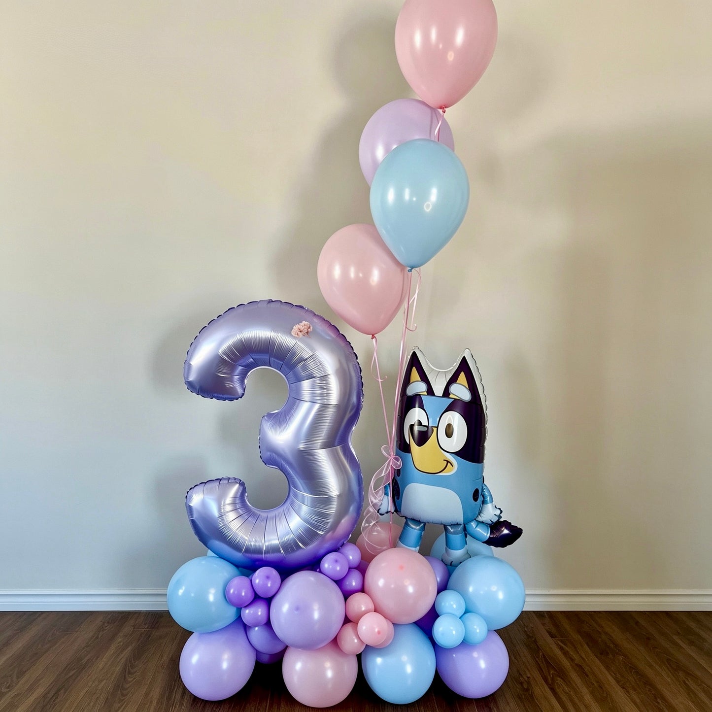Bluey Inspired Balloon Marquee & Number Stack | Calgary Birthday Balloons
