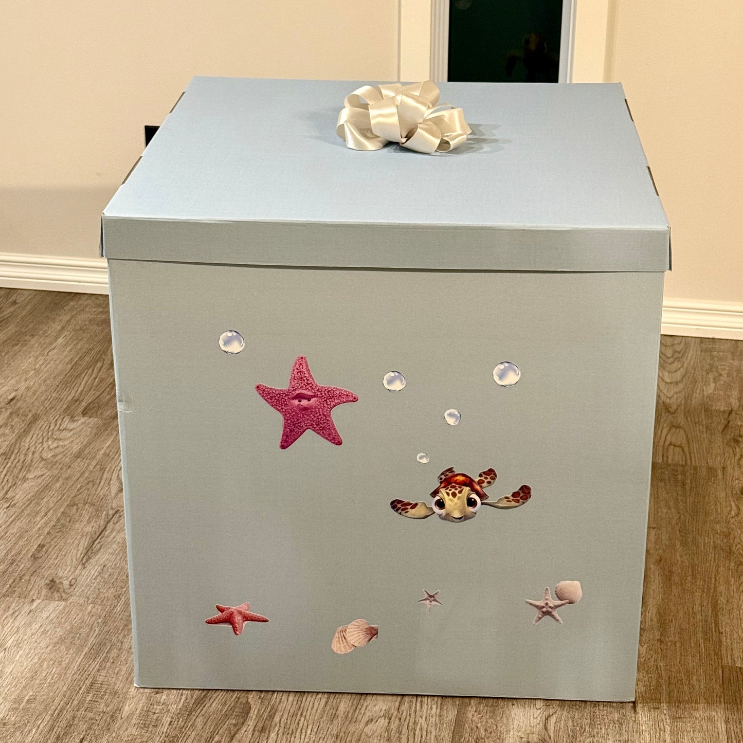 Custom "Under the Sea" Gender Reveal Balloon Box | Ocean Themed Reveal