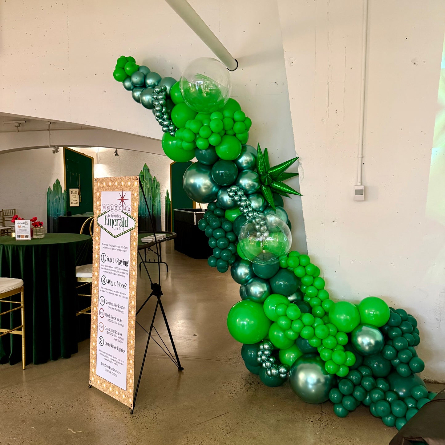Premium "Emerald City" Cascading Organic Wall Garland
