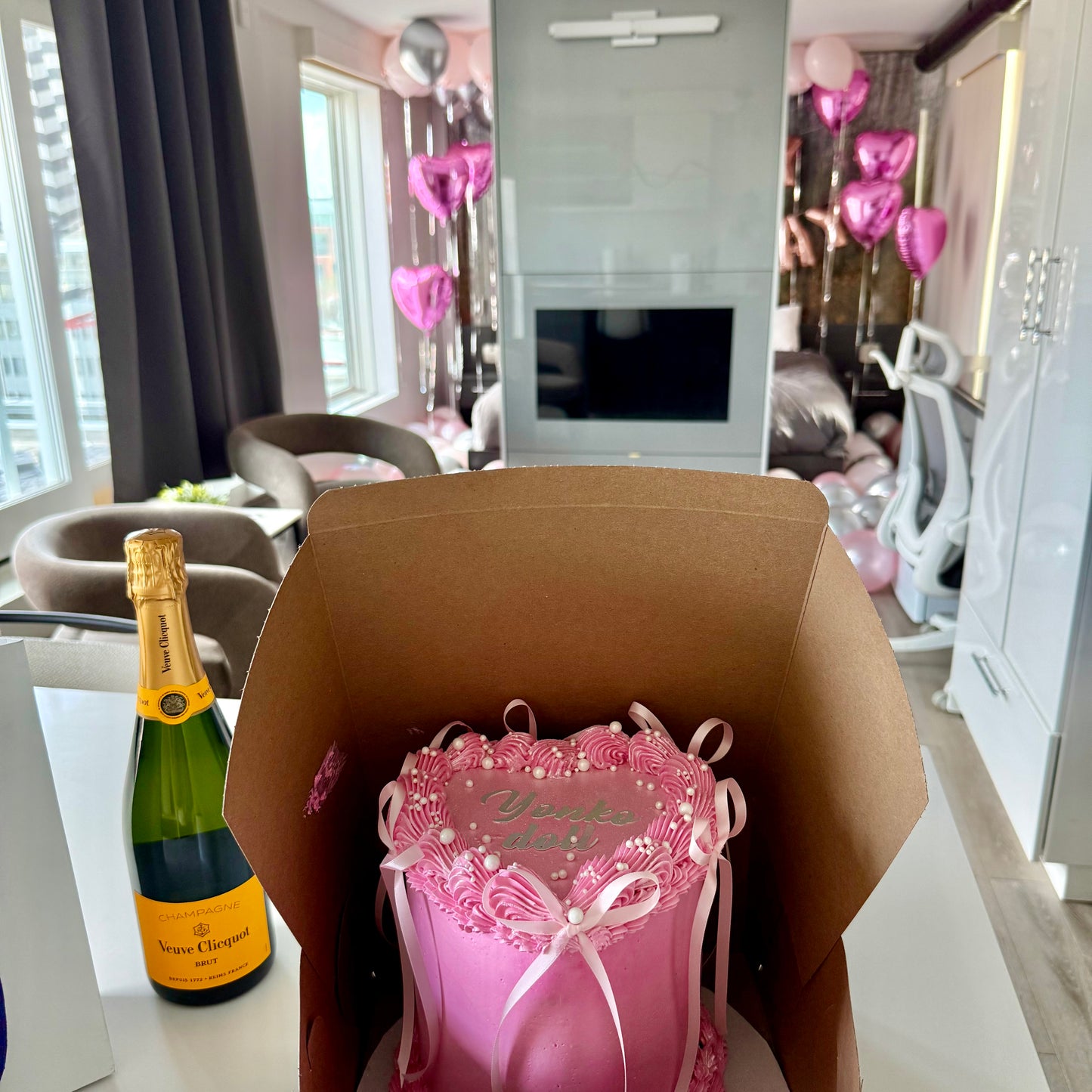 "Blush & Chrome Dream" Room Decor & Premium Surprise Package