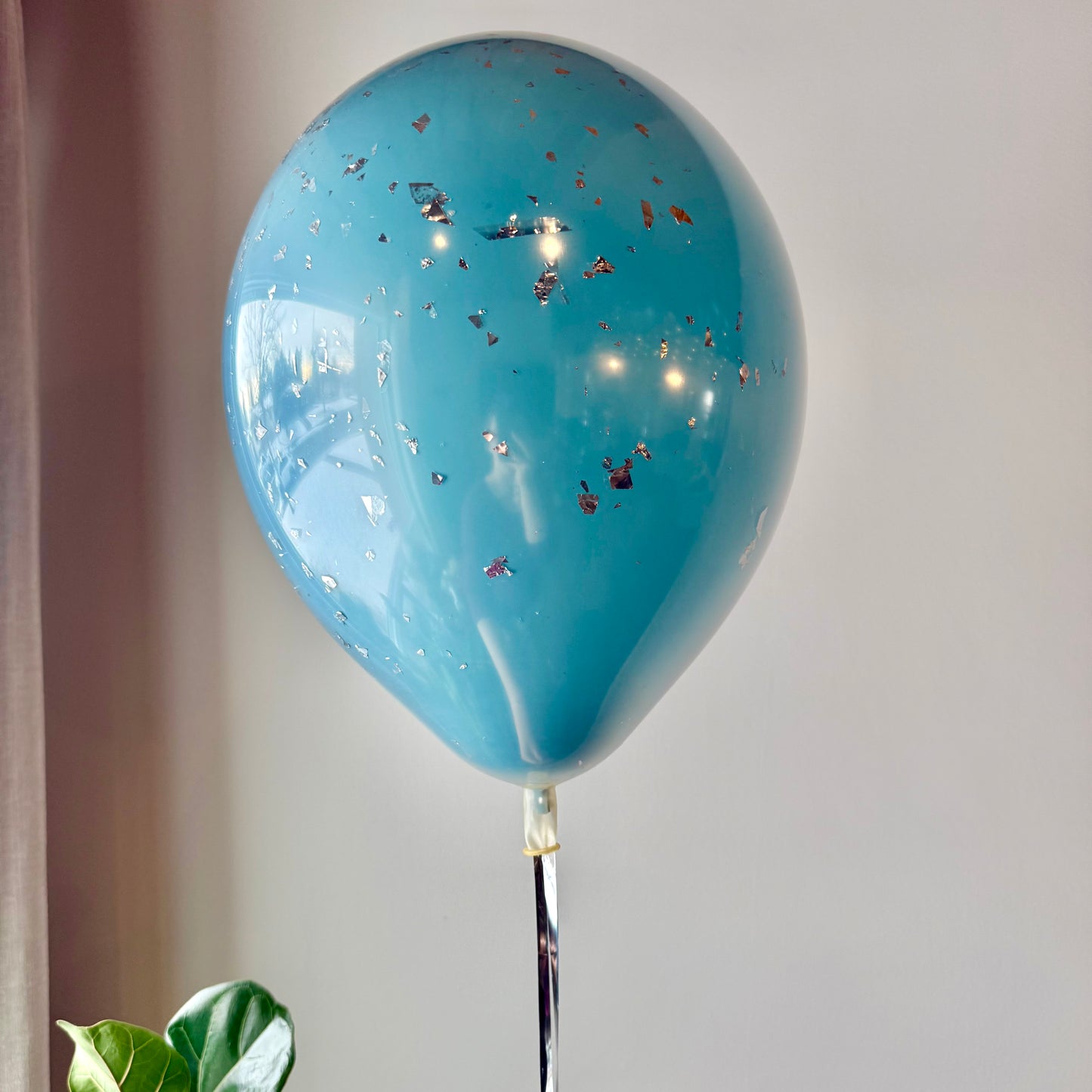 "Midnight Glass & Silver" Custom Helium Ceiling Set with Jumbo Bobo