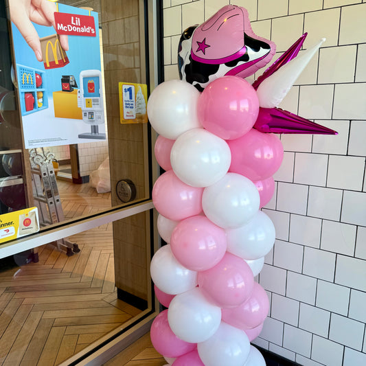 Pink Cowgirl Balloon Column | Bachelorette & Stampede Party Decor