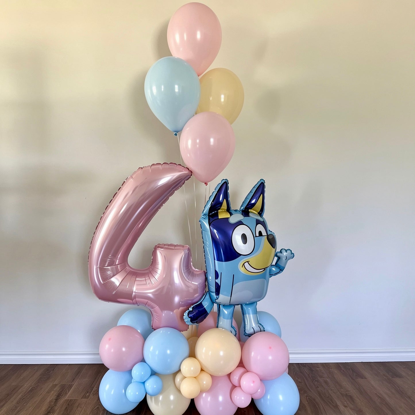 Bluey Inspired Balloon Marquee & Number Stack | Calgary Birthday Balloons