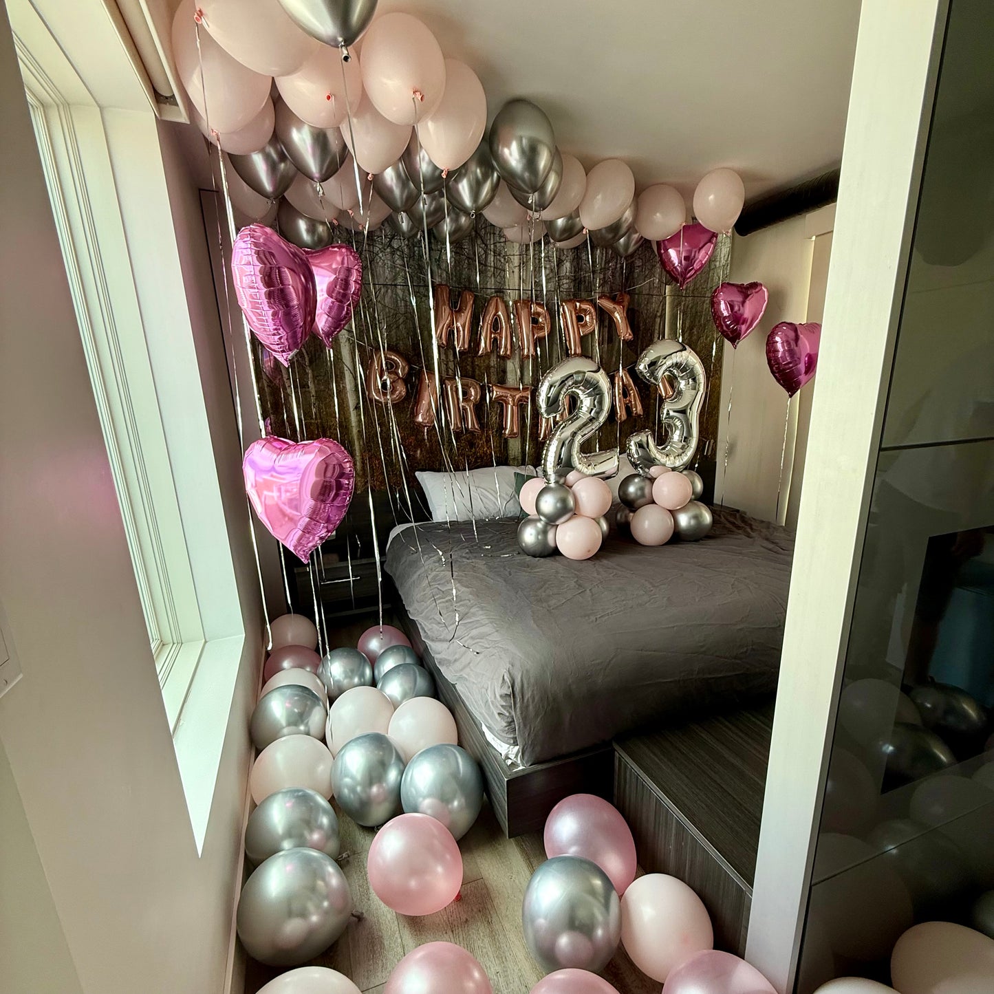 "Blush & Chrome Dream" Room Decor & Premium Surprise Package