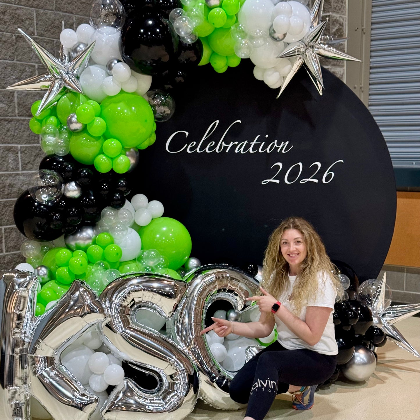 Circular Backdrop & Jumbo Floor Letters | Calgary Corporate & Grad Decor