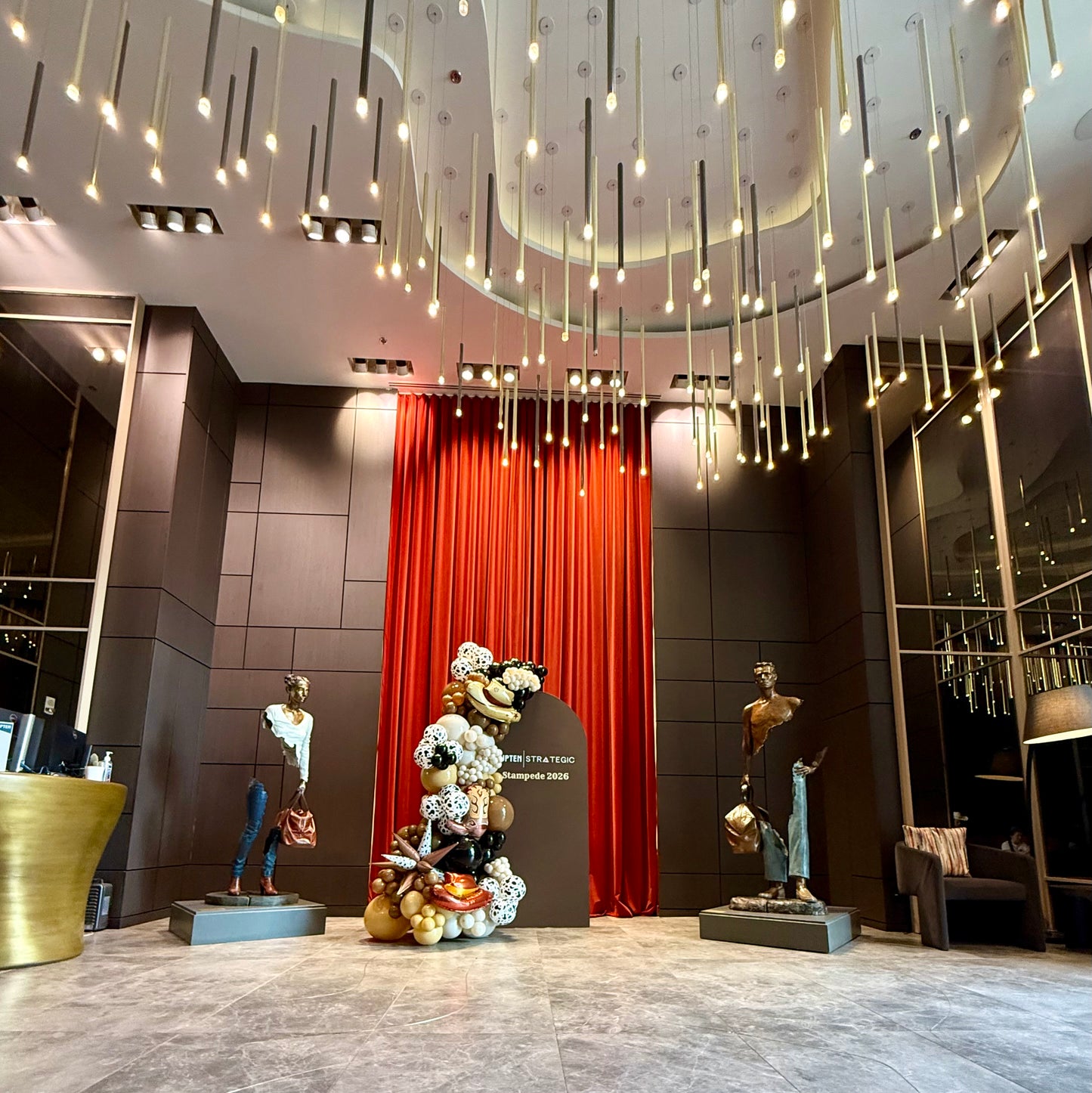 Custom Painted Wooden Arch & Western Balloon Garland | Calgary Stampede Corporate Decor