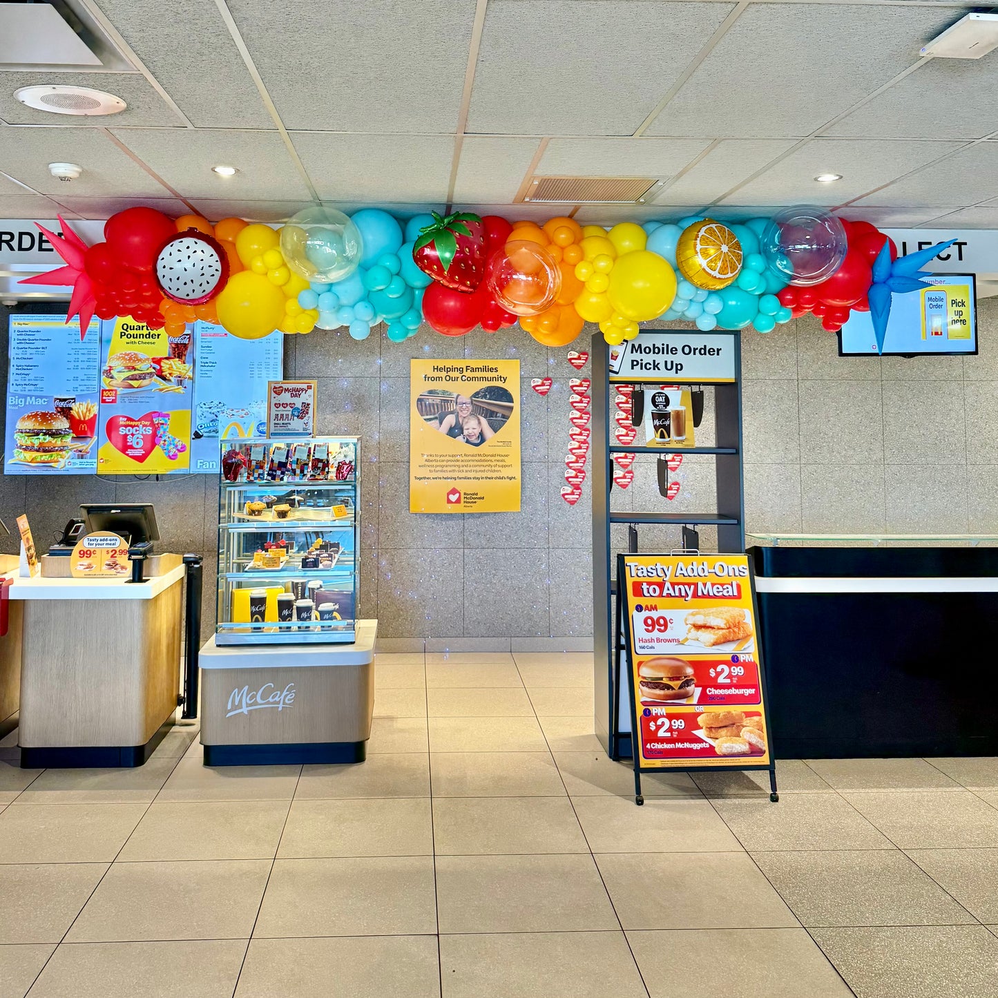 Custom 12ft Organic Balloon Garland & Overhead Installation