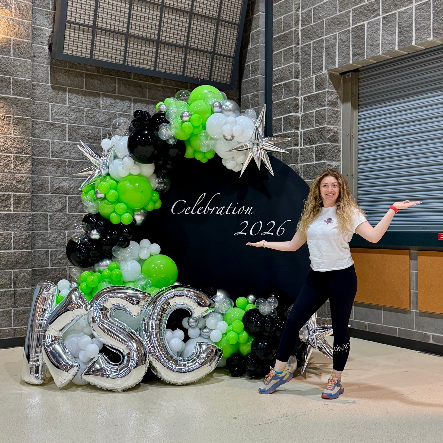 Circular Backdrop & Jumbo Floor Letters | Calgary Corporate & Grad Decor