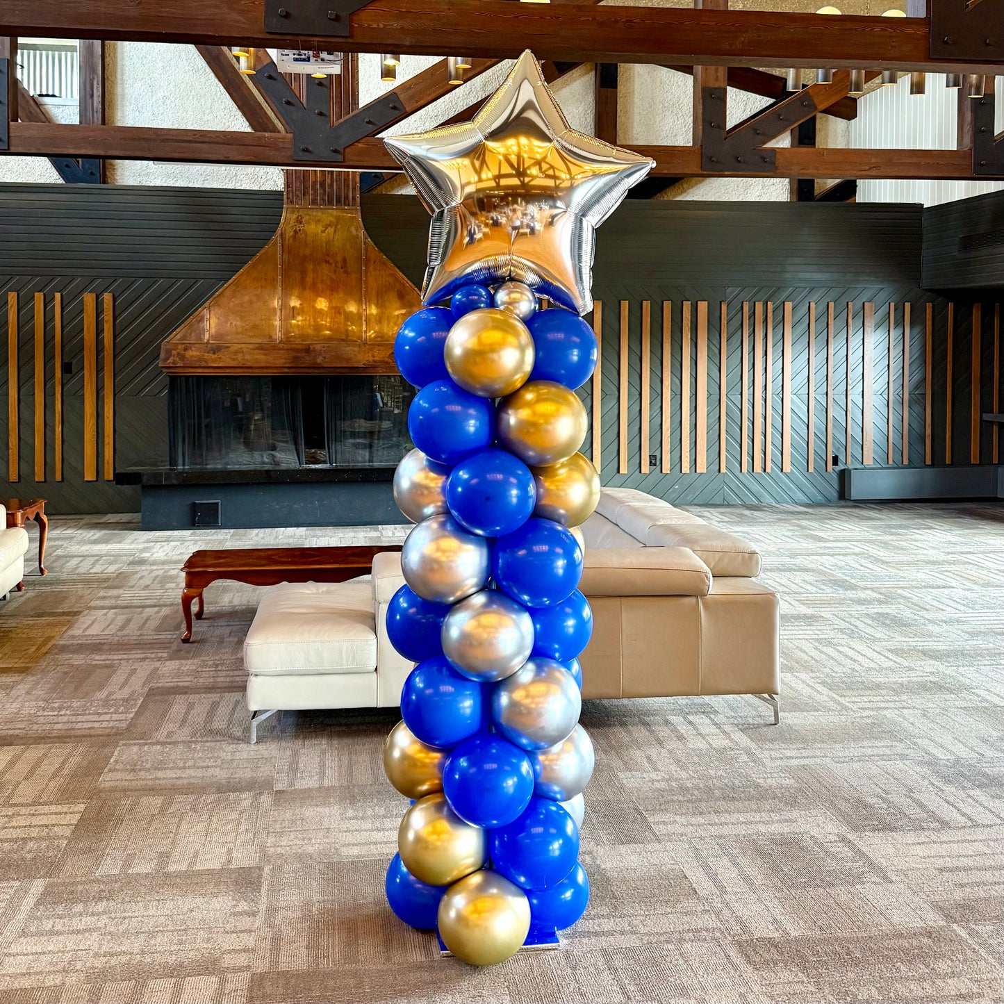 Star Topper Balloon Columns | Calgary Event Decor