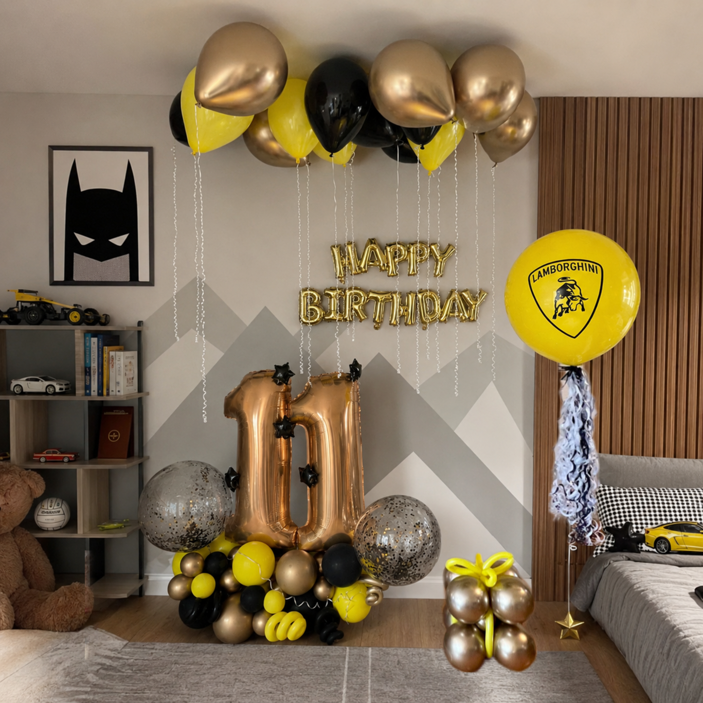 Supercar Inspired Ultimate Room Makeover Package | Calgary Birthday Decor
