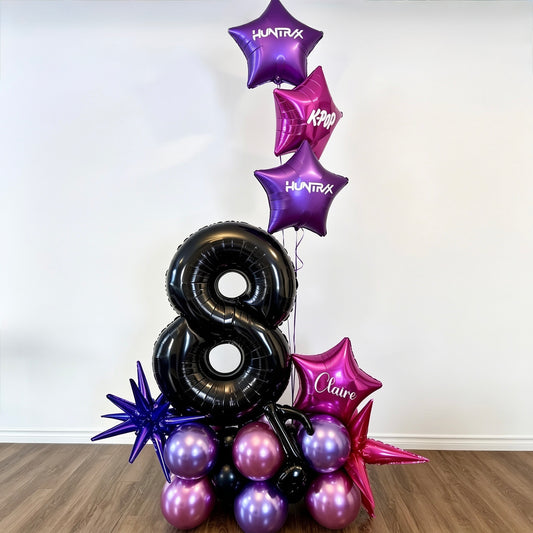 K-Pop Theme Balloon Marquee & Custom Helium Bouquet | Calgary Birthday Decor
