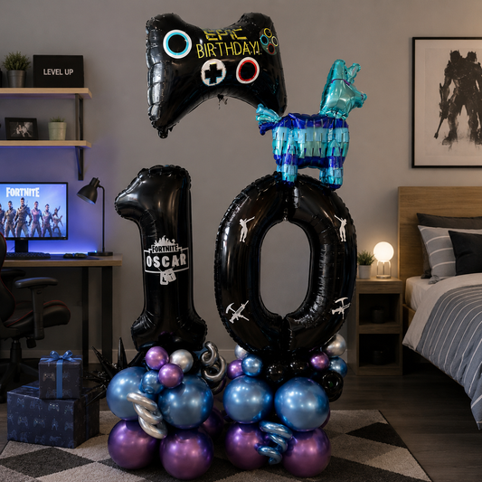 Battle Royale Gamer Double Digit Balloon Marquee | Calgary Birthday Decor
