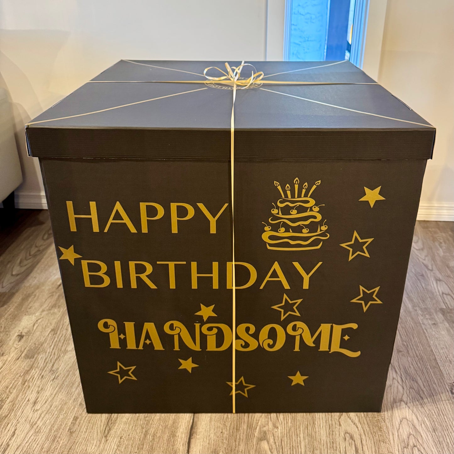 Giant Surprise Gift Box for Him | Bold Helium Balloon Reveal