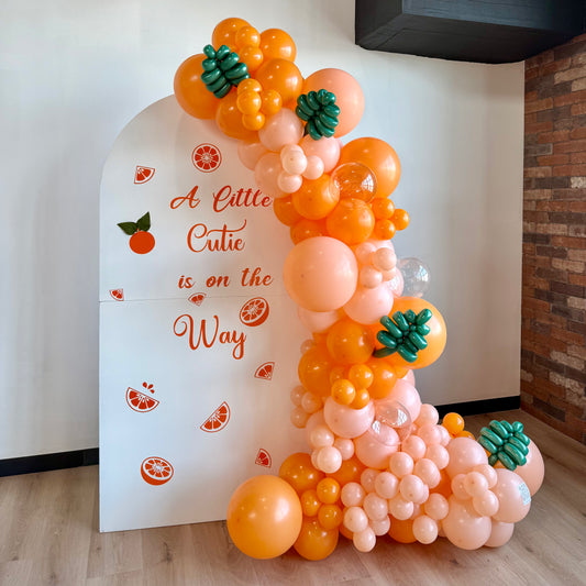 "Little Cutie" Baby Shower Photo Zone & Custom Balloon Arch
